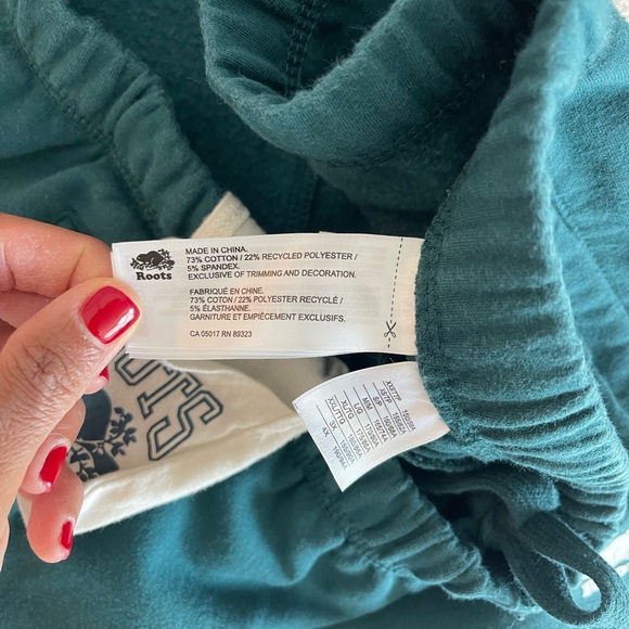 ROOTS Original Cozy Sweatpants - Size Small, Dark Teal